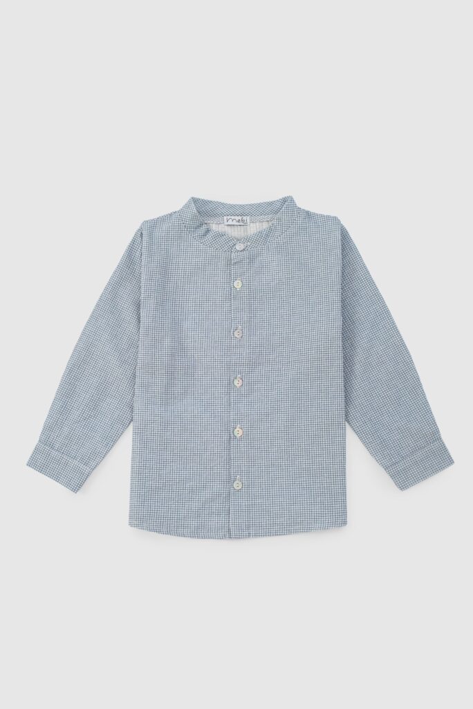 Camisa em padrão xadrez - algodão